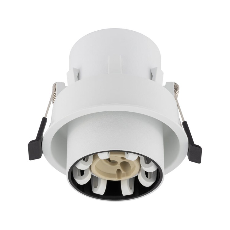 Lampa sufitowa punktowa podtynkowa MONO SLIDE WHITE/WHITE/BLACK 10796 NOWODVORSKI Lighting 1x GU10 Spot oświetleniowa nowoczesna sufitowa chowana wsuwana metal biało czarna biała Inspiracje Premium