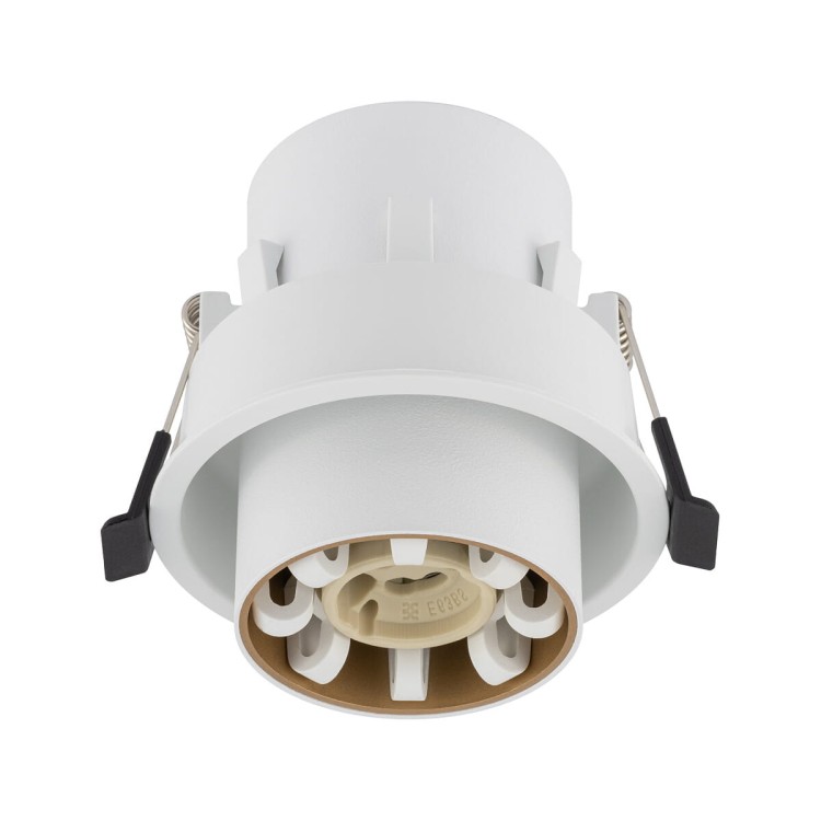 Lampa sufitowa punktowa podtynkowa MONO SLIDE WHITE/WHITE/GOLD 10797 NOWODVORSKI Lighting 1x GU10 Spot oświetleniowa nowoczesna sufitowa chowana wsuwana metal biało złota biała Inspiracje Premium