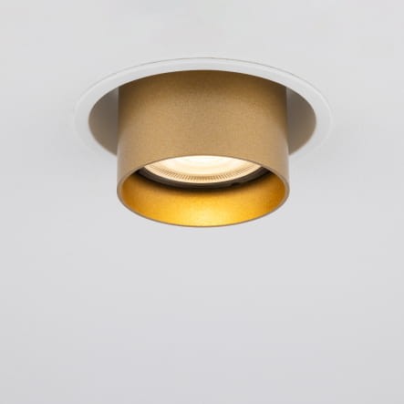 Lampa sufitowa punktowa podtynkowa MONO SLIDE WHITE/GOLD 10798 NOWODVORSKI Lighting 1x GU10 Spot oświetleniowa nowoczesna sufitowa chowana wsuwana metal biało złota biała złoty Inspiracje Premium