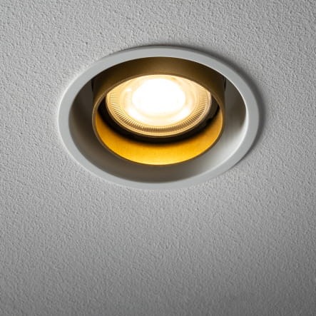Lampa sufitowa punktowa podtynkowa MONO SLIDE WHITE/GOLD 10798 NOWODVORSKI Lighting 1x GU10 Spot oświetleniowa nowoczesna sufitowa chowana wsuwana metal biało złota biała złoty Inspiracje Premium