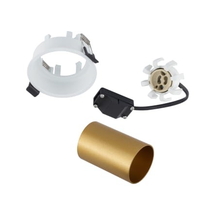 Lampa sufitowa punktowa podtynkowa MONO SLIDE WHITE/GOLD 10798 NOWODVORSKI Lighting 1x GU10 Spot oświetleniowa nowoczesna sufitowa chowana wsuwana metal biało złota biała złoty Inspiracje Premium