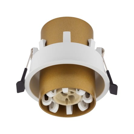 Lampa sufitowa punktowa podtynkowa MONO SLIDE WHITE/GOLD 10798 NOWODVORSKI Lighting 1x GU10 Spot oświetleniowa nowoczesna sufitowa chowana wsuwana metal biało złota biała złoty Inspiracje Premium