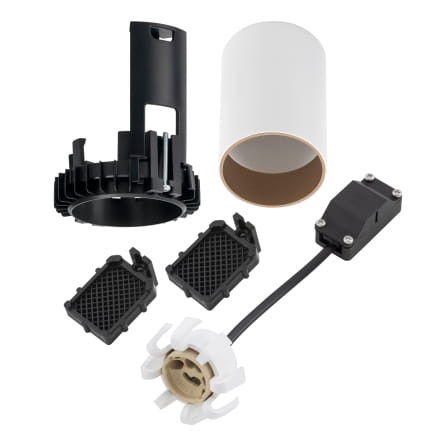 Lampa sufitowa punktowa podtynkowa MONO SLIDE TRIMLESS WHITE/GOLD 10804 NOWODVORSKI Lighting 1x GU10 Spot oświetleniowa nowoczesna sufitowa chowana wsuwana metal biało złota biała złoty Inspiracje Premium