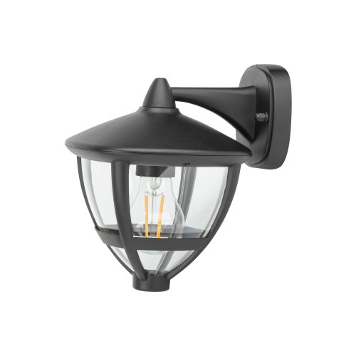Lampa ogrodowa elewacyjna Kinkiet Zewnętrzny AMELIA BL WL 10495 NOWODVORSKI Lighting E27 IP44 stylizowana aluminium metalowa na budynek oświetlenie zewnętrzne czarna czarny Inspiracje Premium
