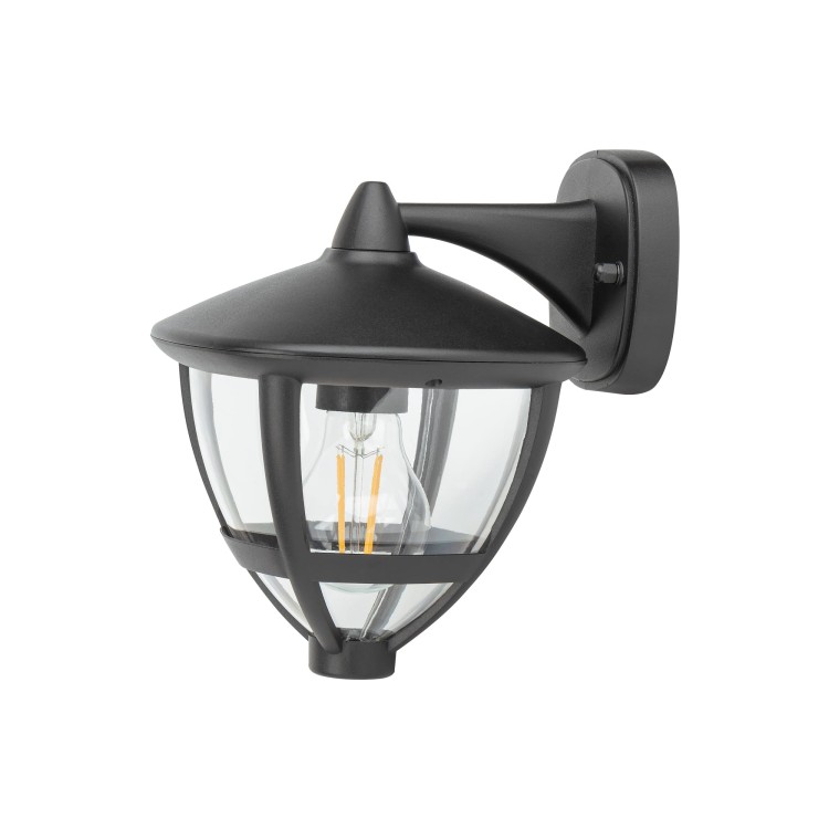 Lampa ogrodowa elewacyjna Kinkiet Zewnętrzny AMELIA BL WL 10495 NOWODVORSKI Lighting E27 IP44 stylizowana aluminium metalowa na budynek oświetlenie zewnętrzne czarna czarny Inspiracje Premium
