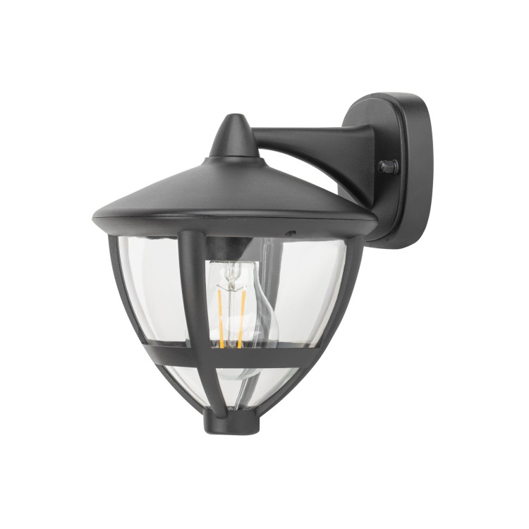 Lampa ogrodowa elewacyjna Kinkiet Zewnętrzny AMELIA BL WL 10495 NOWODVORSKI Lighting E27 IP44 stylizowana aluminium metalowa na budynek oświetlenie zewnętrzne czarna czarny Inspiracje Premium