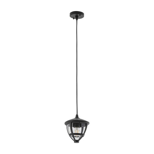 Lampa ogrodowa sufitowa Zewnętrzna wisząca AMELIA BL CG 10496 NOWODVORSKI Lighting E27 IP44 aluminium metalowa na budynek oświetlenie zewnętrzne czarna czarny Inspiracje Premium