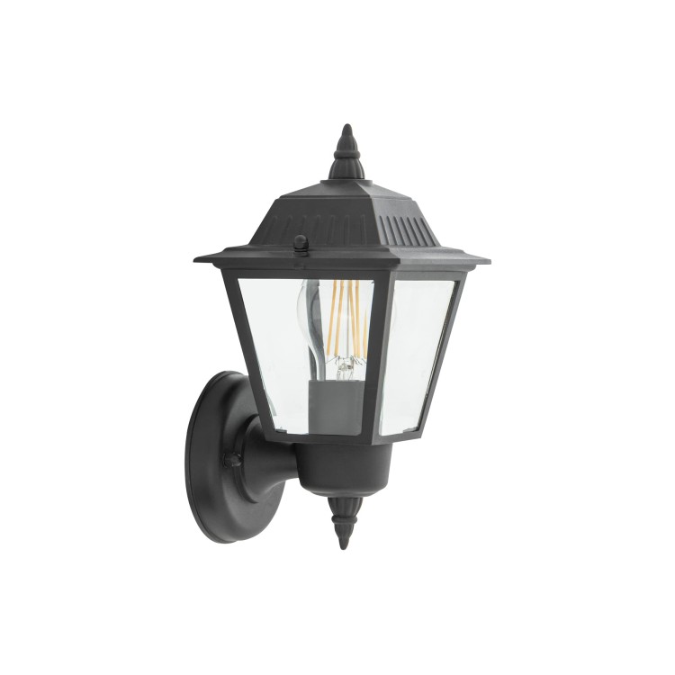 Lampa ogrodowa elewacyjna Kinkiet Zewnętrzny ANA BL WL 10499 NOWODVORSKI Lighting E27 IP44 stylizowana aluminium metalowa na budynek oświetlenie zewnętrzne czarna czarny Inspiracje Premium