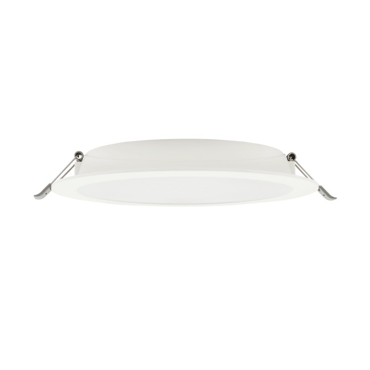 Sufitowa oprawa downlight LED okrągła MYKONOS LED 18W WH 10542 Nowodvorski Lighting 3000K wpuszczane do zabudowy sufitu podwieszanego lampa oprawa punktowa podtynkowa barwa ciepła ciepłobiała biała białe biały Inspiracje Premium
