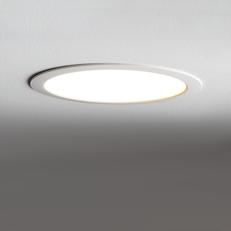 Sufitowa oprawa downlight LED okrągła MYKONOS LED 18W WH 10542 Nowodvorski Lighting 3000K wpuszczane do zabudowy sufitu podwieszanego lampa oprawa punktowa podtynkowa barwa ciepła ciepłobiała biała białe biały Inspiracje Premium