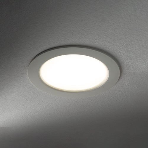 Sufitowa oprawa downlight LED okrągła MYKONOS LED 6W WH 10536 Nowodvorski Lighting 4000K wpuszczane do zabudowy sufitu podwieszanego lampa oprawa punktowa podtynkowa barwa dzienna neutralna biała białe biały Inspiracje Premium