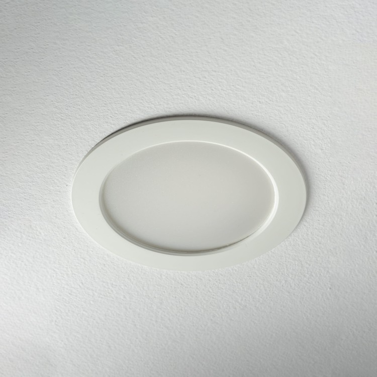 Sufitowa oprawa downlight LED okrągła MYKONOS LED 6W WH 10536 Nowodvorski Lighting 4000K wpuszczane do zabudowy sufitu podwieszanego lampa oprawa punktowa podtynkowa barwa dzienna neutralna biała białe biały Inspiracje Premium