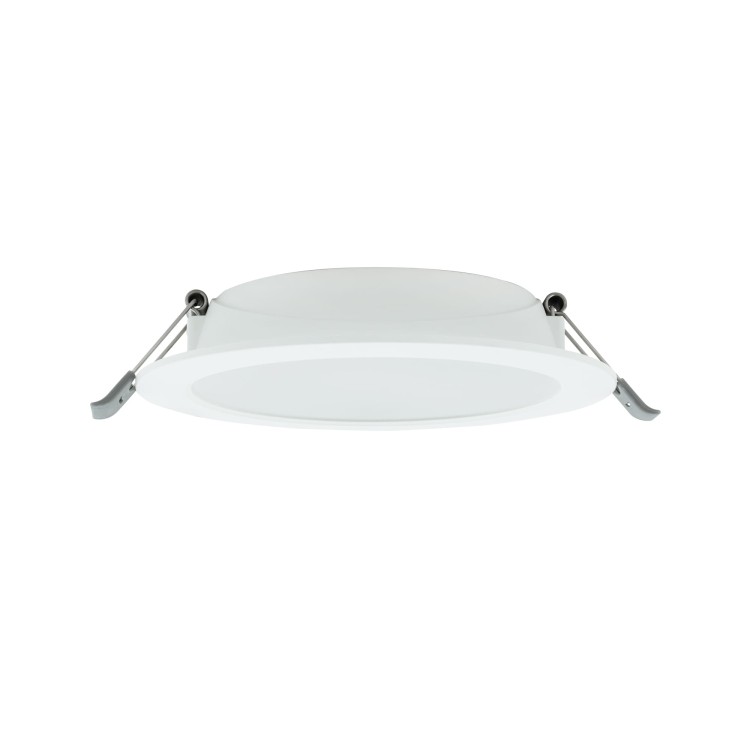 Sufitowa oprawa downlight LED okrągła MYKONOS LED 10W WH 10537 Nowodvorski Lighting 3000K wpuszczane do zabudowy sufitu podwieszanego lampa oprawa punktowa podtynkowa barwa ciepła ciepłobiała biała białe biały Inspiracje Premium