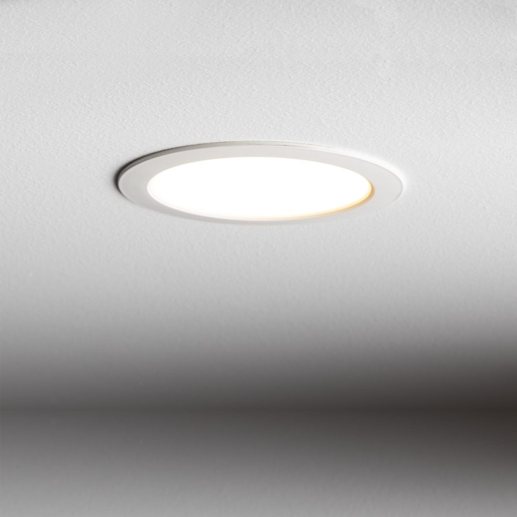 Sufitowa oprawa downlight LED okrągła MYKONOS LED 10W WH 10537 Nowodvorski Lighting 3000K wpuszczane do zabudowy sufitu podwieszanego lampa oprawa punktowa podtynkowa barwa ciepła ciepłobiała biała białe biały Inspiracje Premium