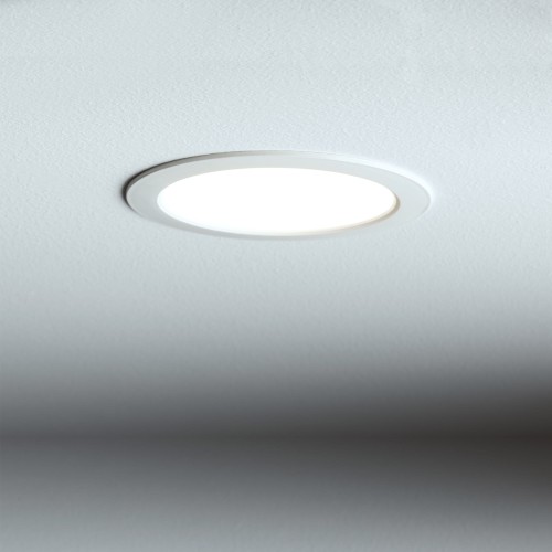 Sufitowa oprawa downlight LED okrągła MYKONOS LED 10W WH 10538 Nowodvorski Lighting 4000K wpuszczane do zabudowy sufitu podwieszanego lampa oprawa punktowa podtynkowa barwa dzienna neutralna biała białe biały Inspiracje Premium