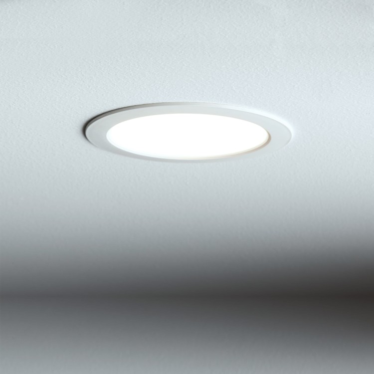 Sufitowa oprawa downlight LED okrągła MYKONOS LED 10W WH 10538 Nowodvorski Lighting 4000K wpuszczane do zabudowy sufitu podwieszanego lampa oprawa punktowa podtynkowa barwa dzienna neutralna biała białe biały Inspiracje Premium