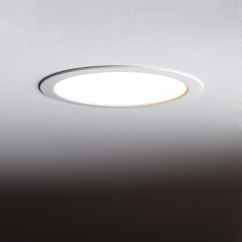 Sufitowa oprawa downlight LED okrągła MYKONOS LED 15W WH 10540 Nowodvorski Lighting 3000K wpuszczane do zabudowy sufitu podwieszanego lampa oprawa punktowa podtynkowa barwa ciepła ciepłobiała biała białe biały Inspiracje Premium