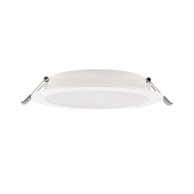 Sufitowa oprawa downlight LED okrągła MYKONOS LED 15W WH 10541 Nowodvorski Lighting 4000K wpuszczane do zabudowy sufitu podwieszanego lampa oprawa punktowa podtynkowa barwa dzienna neutralna biała białe biały Inspiracje Premium