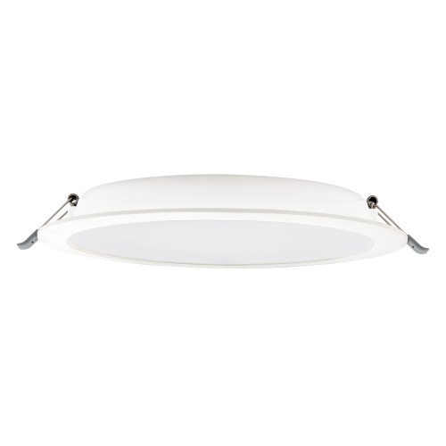 Sufitowa oprawa downlight LED okrągła MYKONOS LED 24W WH 10544 Nowodvorski Lighting 3000K wpuszczane do zabudowy sufitu podwieszanego lampa oprawa punktowa podtynkowa barwa ciepła ciepłobiała biała białe biały Inspiracje Premium
