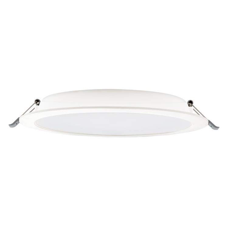 Sufitowa oprawa downlight LED okrągła MYKONOS LED 24W WH 10545 Nowodvorski Lighting 4000K wpuszczane do zabudowy sufitu podwieszanego lampa oprawa punktowa podtynkowa barwa dzienna neutralna biała białe biały Inspiracje Premium