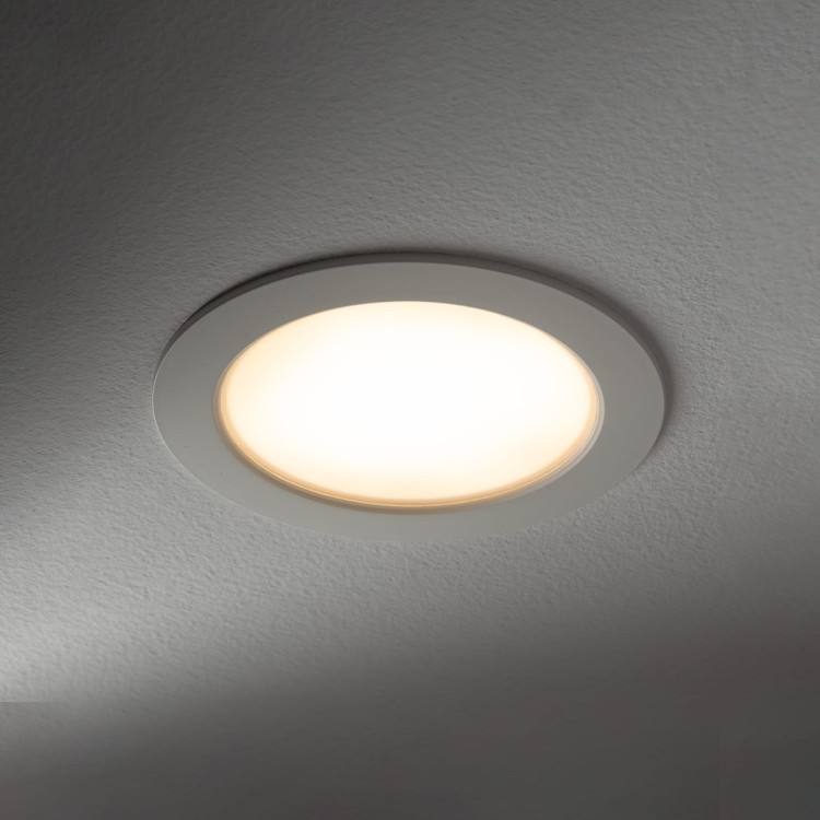 Sufitowa oprawa downlight LED okrągła MYKONOS LED 6W WH 10535 Nowodvorski Lighting 3000K wpuszczane do zabudowy sufitu podwieszanego lampa oprawa punktowa podtynkowa barwa ciepła ciepłobiała biała białe biały Inspiracje Premium
