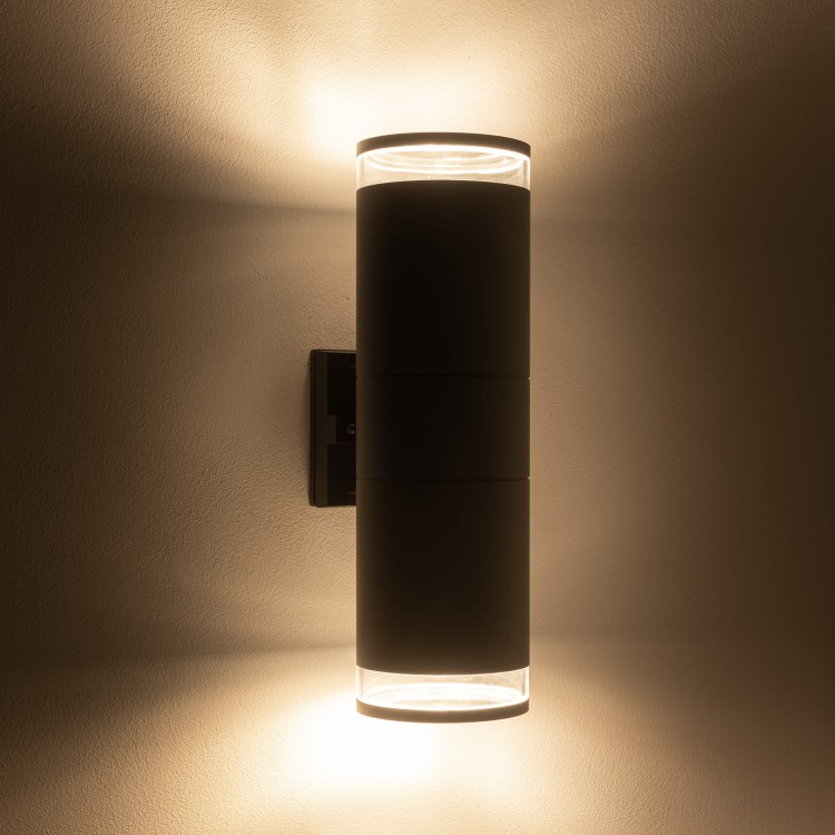 Lampa ogrodowa elewacyjna Kinkiet Zewnętrzny ROCK PRO 10688 NOWODVORSKI Lighting 2x E27 IP44 aluminium metalowa na budynek dwustronna oświetlenie zewnętrzne matowy grafitowy grafitowa Inspiracje Premium