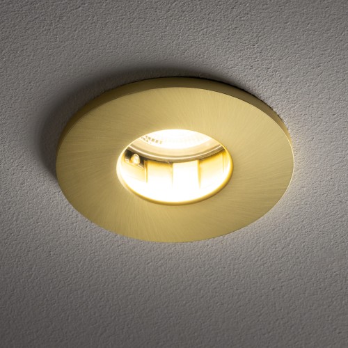 Lampa sufitowa punktowa podtynkowa ACRE 10711 NOWODVORSKI Lighting IP44 1x GU10 Spot oświetleniowa nowoczesna oczko sufitowe wpuszczane do zabudowy sufitu podwieszanego oprawa do łazienki metal mosiądz Inspiracje Premium