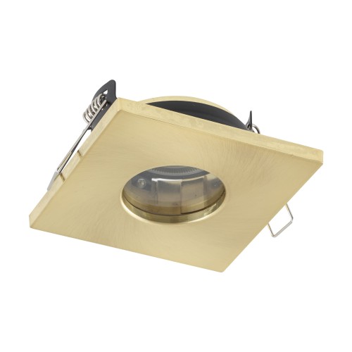Lampa sufitowa punktowa podtynkowa BAHIA 10712 NOWODVORSKI Lighting IP44 1x GU10 Spot oświetleniowa nowoczesna oczko sufitowe wpuszczane do zabudowy sufitu podwieszanego oprawa do łazienki metal mosiądz Inspiracje Premium