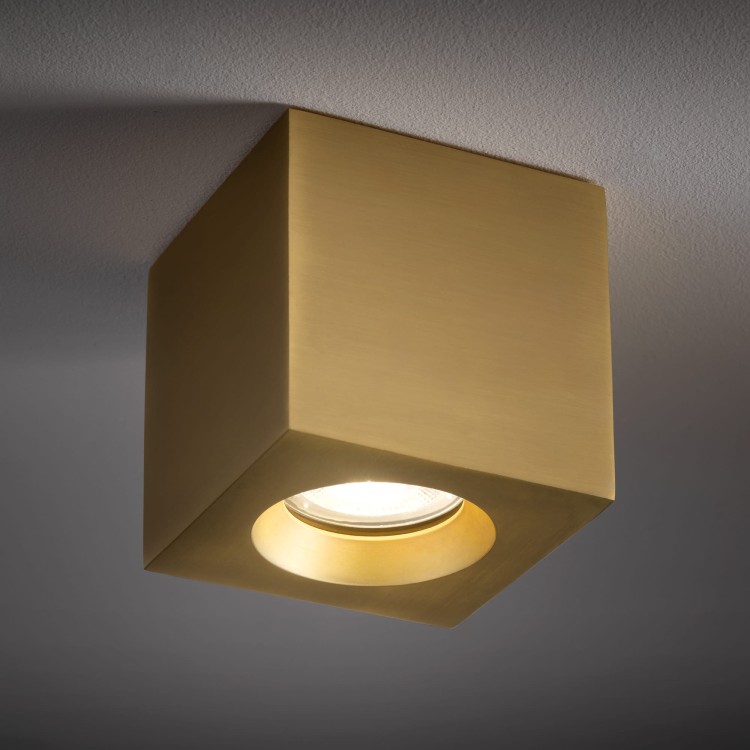 Natynkowa oprawa sufitowa lampa punktowa PARANA BRASS 10720 NOWODVORSKI Lighting GU10 IP44 spot natynkowa nowoczesna oświetleniowa mosiądz Inspiracje Premium