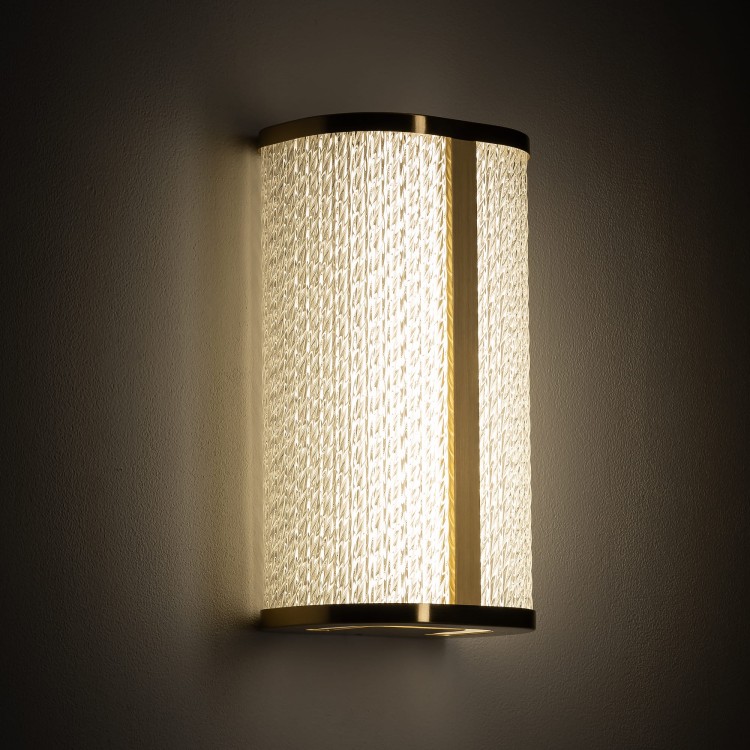 Lampa ścienna Kinkiet Łazienkowy PALMAS LED BRASS 10730 NOWODVORSKI Lighting IP44 do łazienki 15W nowoczesna oprawa oświetleniowa obok lustra nad lustro w łazience mosiądz Inspiracje Premium