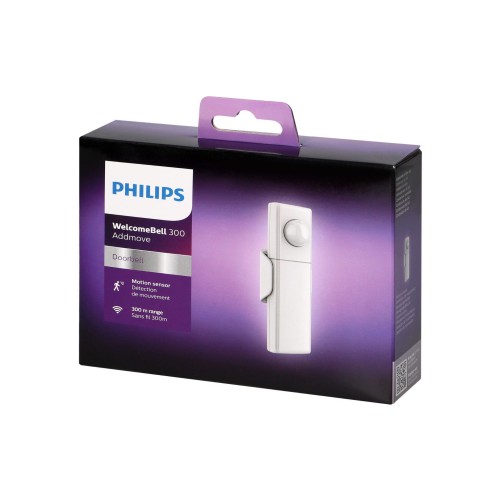Dzwonek 531118 Philips WelcomeBell AddMove, bezprzewodowy czujnik ruchu, zasilanie bateryjne 2xAA