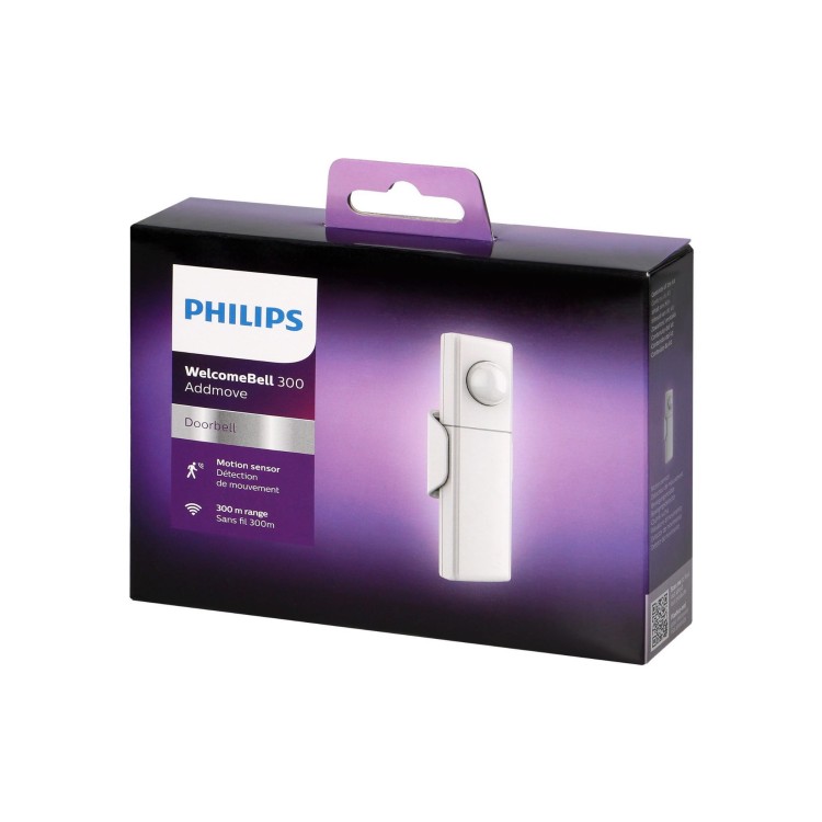 Dzwonek 531118 Philips WelcomeBell AddMove, bezprzewodowy czujnik ruchu, zasilanie bateryjne 2xAA