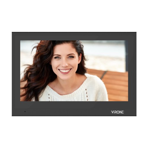 Monitor VDP-66PMV/B Virone do rozbudowy zestawów z serii VDP-66 Wideo monitor bezsłuchawkowy, kolorowy, 10", Wi-Fi + APP na telefon, z gniazdem na kartę pamięci TF, sterowanie bramą, czarny, do rozbudowy zestawów z serii BESAR