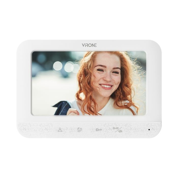 Wideodomofon VDP-68/W Virone Zestaw wideodomofonowy bezsłuchawkowy, monitor 7" LCD, interkom, biały, SETAR