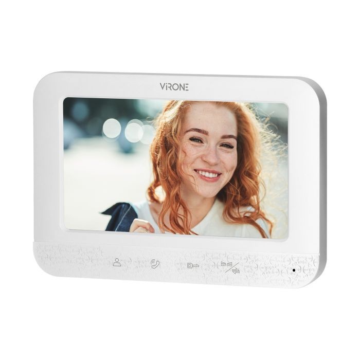 Wideodomofon VDP-68/W Virone Zestaw wideodomofonowy bezsłuchawkowy, monitor 7" LCD, interkom, biały, SETAR