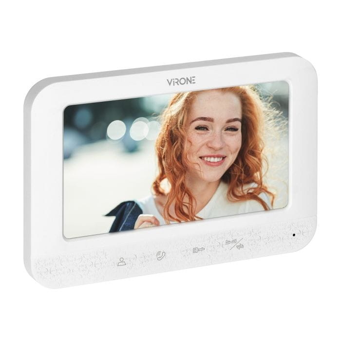 Wideodomofon VDP-68/W Virone Zestaw wideodomofonowy bezsłuchawkowy, monitor 7" LCD, interkom, biały, SETAR