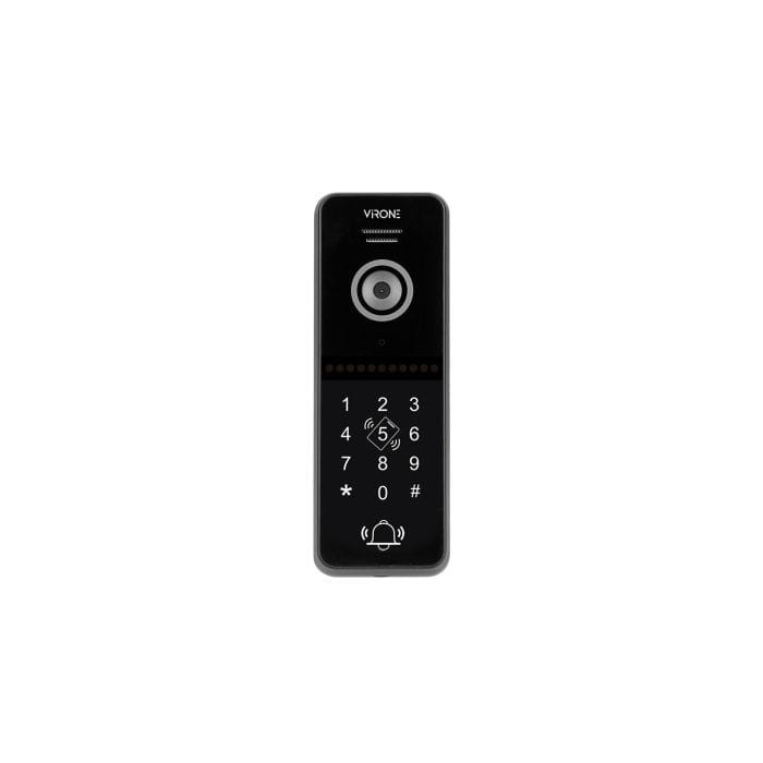 Wideodomofon VDP-61FHDZD/W Virone VIFIS Full HD zestaw wideodomofonowy bezsłuchawkowy z kamerą Full HD, szyfratorem, czytnikiem zbliżeniowym i sterowaniem z aplikacji, zasilacz na szynę DIN, biały