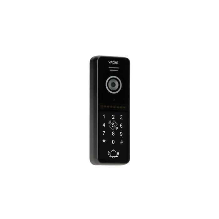 Wideodomofon VDP-61FHDZD/W Virone VIFIS Full HD zestaw wideodomofonowy bezsłuchawkowy z kamerą Full HD, szyfratorem, czytnikiem zbliżeniowym i sterowaniem z aplikacji, zasilacz na szynę DIN, biały