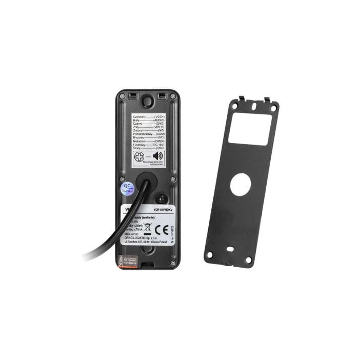 Wideodomofon VDP-61FHDZD/W Virone VIFIS Full HD zestaw wideodomofonowy bezsłuchawkowy z kamerą Full HD, szyfratorem, czytnikiem zbliżeniowym i sterowaniem z aplikacji, zasilacz na szynę DIN, biały