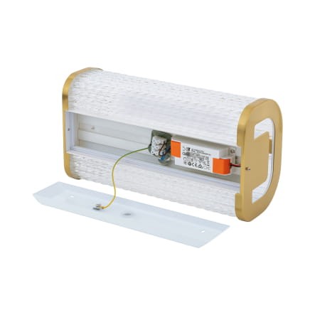 Lampa ścienna Kinkiet Łazienkowy PALMAS LED BRASS 10730 NOWODVORSKI Lighting IP44 do łazienki 15W nowoczesna oprawa oświetleniowa obok lustra nad lustro w łazience mosiądz Inspiracje Premium