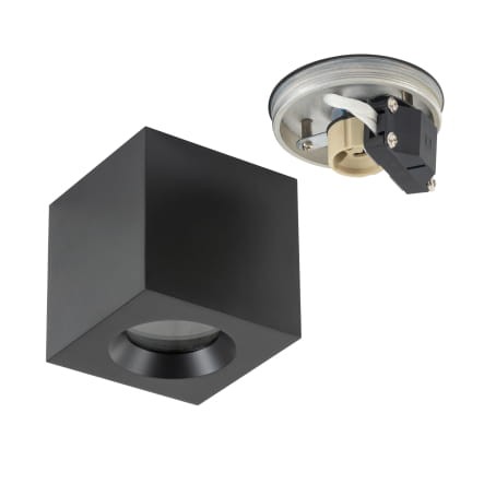 Natynkowa oprawa sufitowa lampa punktowa PARANA BLACK 10718 NOWODVORSKI Lighting GU10 IP44 spot natynkowa nowoczesna oświetleniowa czarna czarny Inspiracje Premium