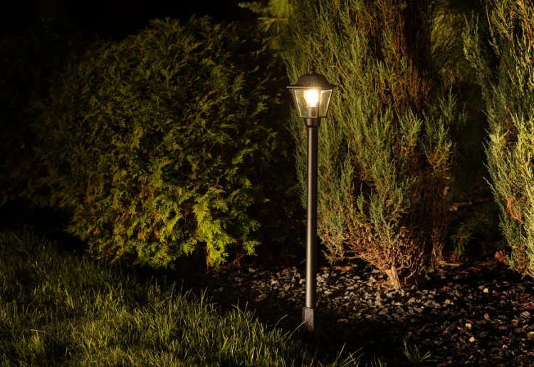 Lampa zewnętrzna Latarnia stojąca ANA BL FL 100 10501 NOWODVORSKI Lighting 1m stylizowana oprawa oświetleniowa ogrodowa parkingowa parkowa masztowa czarna pojedyncza Inspiracje Premium