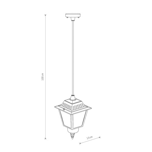 Lampa ogrodowa sufitowa Zewnętrzna wisząca ANA BL CG 10500 NOWODVORSKI Lighting E27 IP44 aluminium metalowa na budynek oświetlenie zewnętrzne czarna czarny Inspiracje Premium