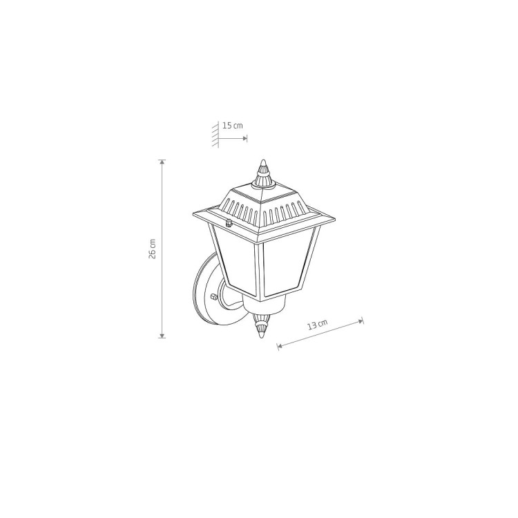 Lampa ogrodowa elewacyjna Kinkiet Zewnętrzny ANA BL WL 10499 NOWODVORSKI Lighting E27 IP44 stylizowana aluminium metalowa na budynek oświetlenie zewnętrzne czarna czarny Inspiracje Premium