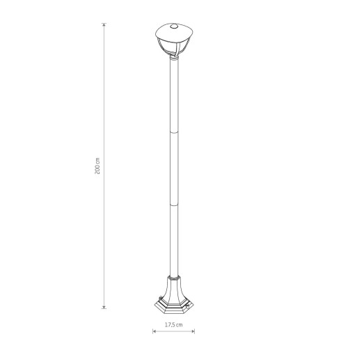 Lampa zewnętrzna Latarnia stojąca AMELIA BL FL 200 10498 NOWODVORSKI Lighting 2m stylizowana oprawa oświetleniowa ogrodowa parkingowa parkowa masztowa czarna pojedyncza Inspiracje Premium