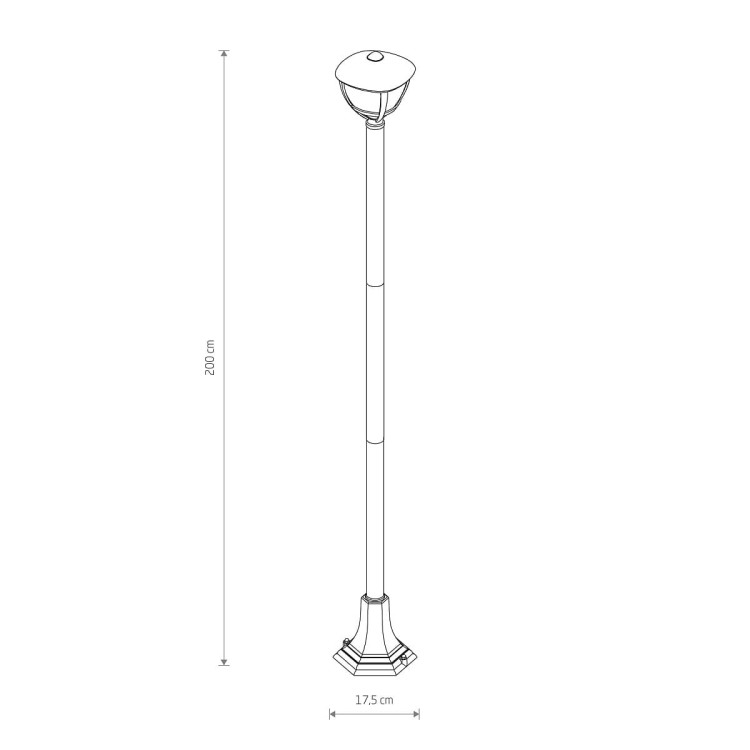 Lampa zewnętrzna Latarnia stojąca AMELIA BL FL 200 10498 NOWODVORSKI Lighting 2m stylizowana oprawa oświetleniowa ogrodowa parkingowa parkowa masztowa czarna pojedyncza Inspiracje Premium