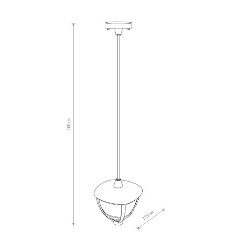 Lampa ogrodowa sufitowa Zewnętrzna wisząca AMELIA BL CG 10496 NOWODVORSKI Lighting E27 IP44 aluminium metalowa na budynek oświetlenie zewnętrzne czarna czarny Inspiracje Premium