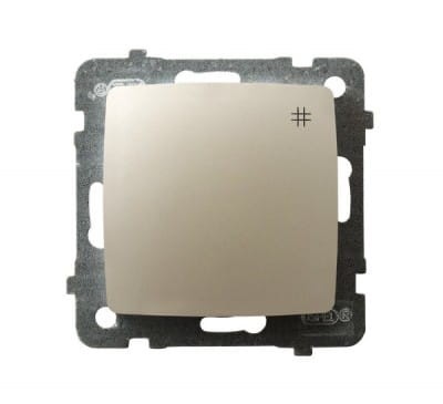 Łącznik krzyżowy pojedynczy Ecru Perłowy ŁP-4S/m/42 Karo OSPEL Wyłącznik zaciski gwintowe Ecru