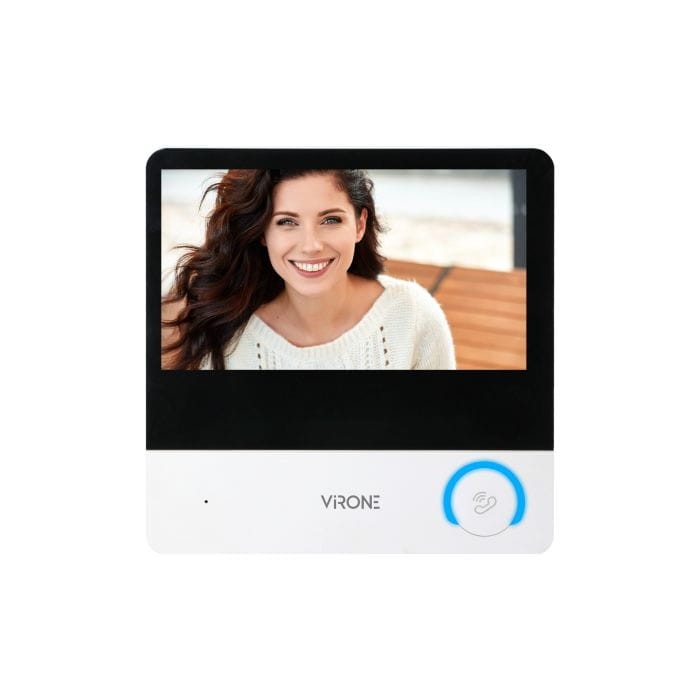 Wideodomofon VDP-69 Virone PAVONIS MULTI, zestaw wideodomofonowy, bezsłuchawkowy, monitor dotykowy 7" LCD, Wi-Fi  + APP na telefon, z gniazdem na kartę pamięci, z kamerą Full HD 1080p, czytnikiem kart i breloków zbliżeniowych 125kHz