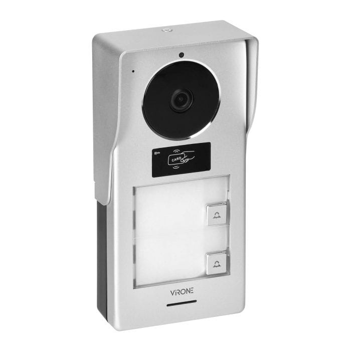 Wideodomofon VDP-69 Virone PAVONIS MULTI, zestaw wideodomofonowy, bezsłuchawkowy, monitor dotykowy 7" LCD, Wi-Fi  + APP na telefon, z gniazdem na kartę pamięci, z kamerą Full HD 1080p, czytnikiem kart i breloków zbliżeniowych 125kHz